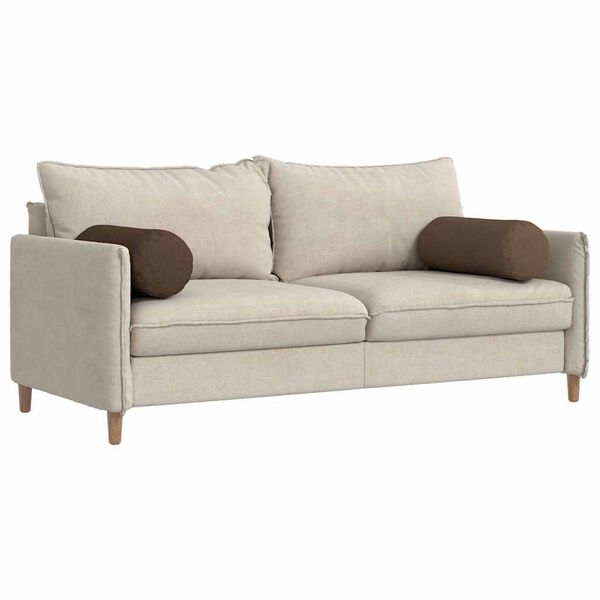 vidaXL Hengerpárnák 2 pcs Barna Ø 25 x 70 cm szövet