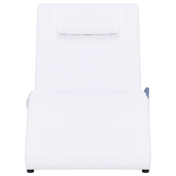 vidaXL fehér masszázsfunkciós műbőr dívány párnával