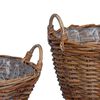 vidaXL Vir&aacute;gkos&aacute;r t&aacute;rol&oacute;val 2 pcs Barna Lacak Rattan