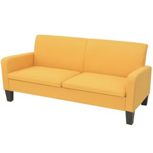 vidaXL 3-szem&eacute;lyes s&aacute;rga kanap&eacute; 180 x 65 x 76 cm