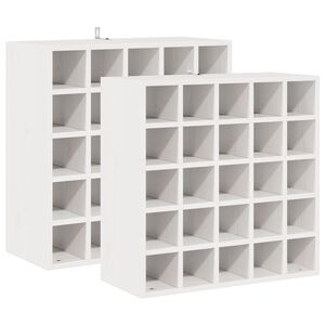 vidaXL Bor&aacute;gas 2 db Feh&eacute;r 56 x 25 x 56 cm T&ouml;m&ouml;r fenyőfa