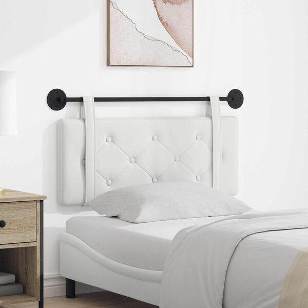 vidaXL Fali Fejt&aacute;mla Falra szerelhető Feh&eacute;r 110 x 55 x 5 cm Műbőr