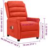vidaXL piros műbőr műbőr elektromos masszázsfotel