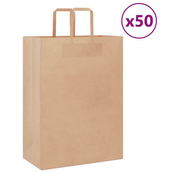 vidaXL 50 db barna pap&iacute;rzacsk&oacute;k foganty&uacute;kkal 32x17x44 cm