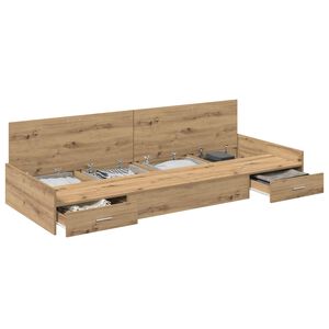 vidaXL &Aacute;gykeret fi&oacute;kkal ajt&oacute;val Artisan t&ouml;lgy 100 x 200 cm Szerelt Fa