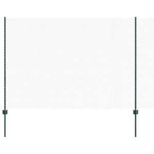 vidaXL Hatsz&ouml;gletű ker&iacute;t&eacute;s oszlopokkal 50 x 1,6 m PVC-bevonatos ac&eacute;l