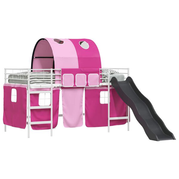 vidaXL Feh&eacute;r &eacute;s r&oacute;zsasz&iacute;n 79,5 x 200 cm