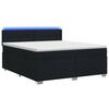 vidaXL Boxspring &aacute;gy matraccal &eacute;s LED-del Fekete 140 x 200 cm Sz&ouml;vet