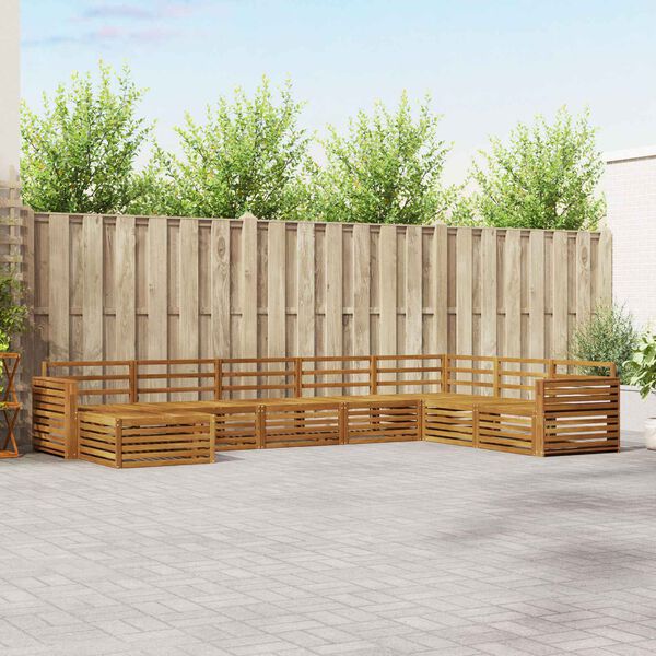 vidaXL &Uuml;lőgarnit&uacute;r&aacute;k 8 pcs Term&eacute;szetes T&ouml;m&ouml;r Ak&aacute;cfa