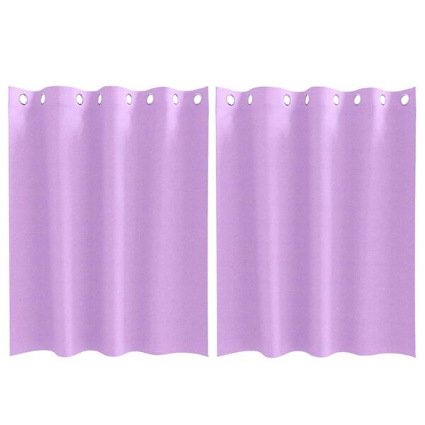 vidaXL Fekete Függöny Gyűrűkkel 2 pcs Lila 140 x 140 cm Poliészter