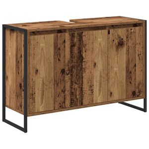 vidaXL F&uuml;rdőszoba Sz&eacute;k&eacute;ny &Ouml;reg fa 90 x 30 x 60 cm Szerelt Fa