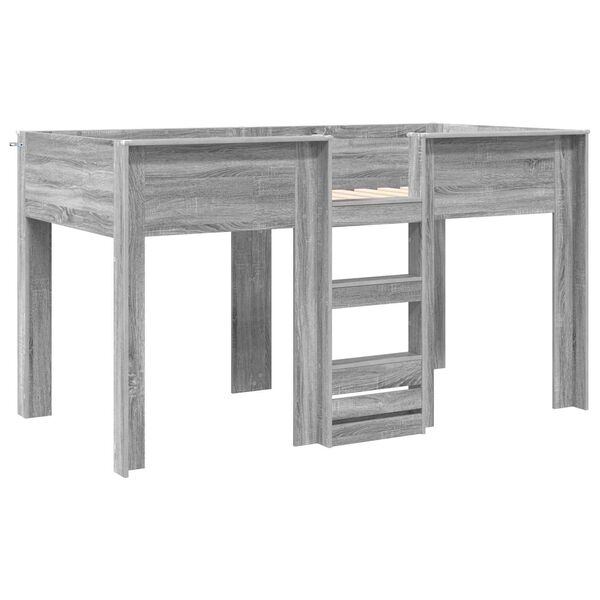 vidaXL Sz&uuml;kidő &aacute;gy matracmal Sz&uuml;rke Sonoma 100 x 200 cm Faanyag