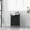 vidaXL fekete t&ouml;lgyfa mosodai kos&aacute;r 1 rekeszes polccal