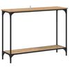 vidaXL Konzolasztal k&eacute;zműves t&ouml;lgy 101 x 30.5 x 75 cm Szerelt fa