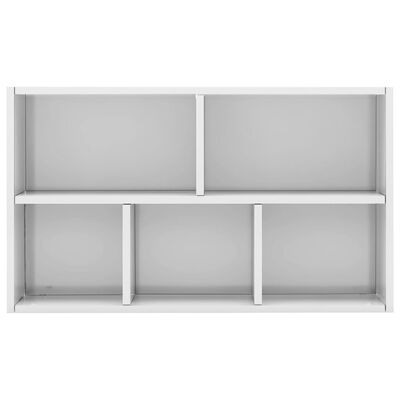 vidaXL magasfényű fehér forgácslap könyv-/tálalószekrény 50x25x80 cm
