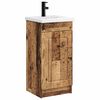 vidaXL F&uuml;rdőszobai pult mosd&oacute;val Antik Fa 42 x 40 x 84,5 cm Szerelt Fa