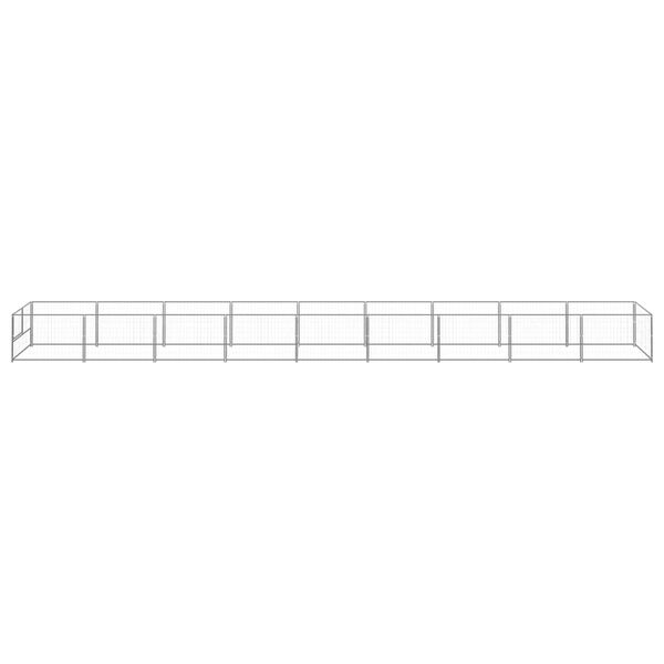 vidaXL ez&uuml;stsz&iacute;nű ac&eacute;l kutyakennel 9 m&sup2;