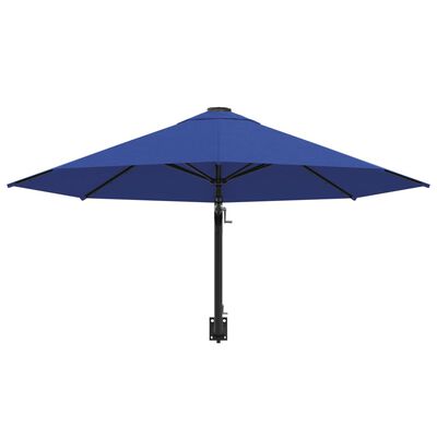 vidaXL kék falra szerelhető napernyő fémrúddal 300 cm