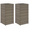 vidaXL 2 db sz&uuml;rke polyrattan kerti &uuml;ltetől&aacute;da 30x30x60 cm