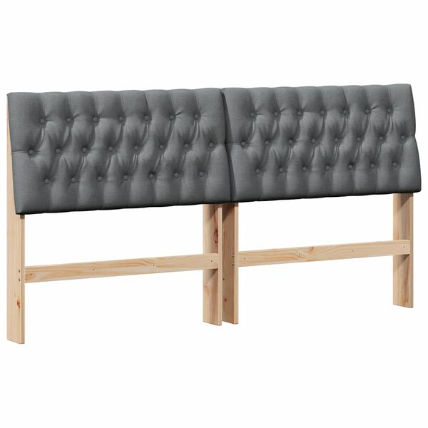 vidaXL K&aacute;rpitozott fejt&aacute;mla S&ouml;t&eacute;tsz&uuml;rke 180 cm T&ouml;m&ouml;r fenyőfa