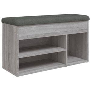 vidaXL sz&uuml;rke sonoma sz&iacute;nű szerelt fa cipőt&aacute;rol&oacute; pad 82 x 32 x 45,5 cm