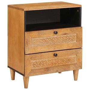 vidaXL &Eacute;jjeliszekr&eacute;ny Vil&aacute;gos Barna 50 x 33 x 62 cm T&ouml;m&ouml;r ak&aacute;cfa