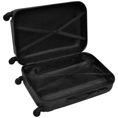 vidaXL 3 darabos fekete húzható kemény bőrönd szett 45,5/55/66 cm