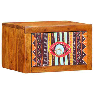 vidaXL &Eacute;jjeliszekr&eacute;ny Barna 35 x 30 x 22 cm T&ouml;m&ouml;r Ak&aacute;cfa &eacute;s Műanyag Fa