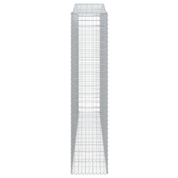 vidaXL &iacute;ves horganyzott vas gabion kos&aacute;r 400x50x220/240 cm