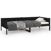 vidaXL fekete t&ouml;m&ouml;r fenyőfa kanap&eacute;&aacute;gy 90 x 190 cm
