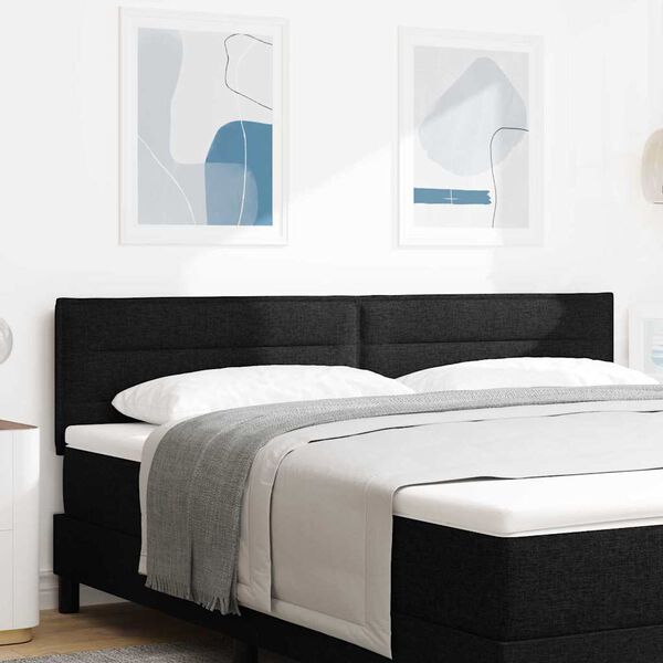 vidaXL LED &aacute;gyt&aacute;mla LED -es l&aacute;mp&aacute;kkal Fekete 180 cm Poli&eacute;szter