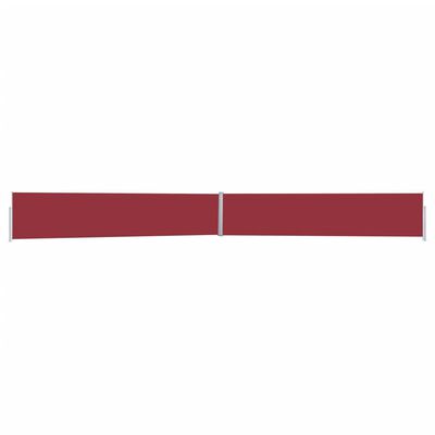 vidaXL piros kihúzható oldalsó terasz-napellenző 170 x 1200 cm