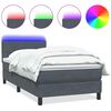 vidaXL s&ouml;t&eacute;tsz&uuml;rke b&aacute;rsony rug&oacute;s &eacute;s LED-es &aacute;gy matraccal 100x210 cm