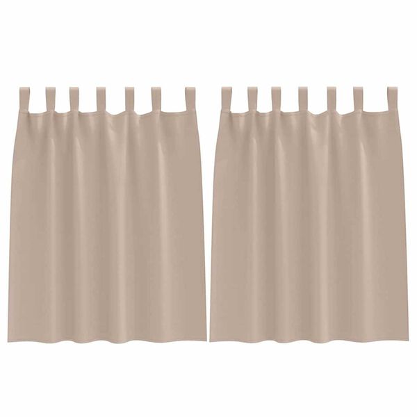 vidaXL Fekete F&uuml;gg&ouml;ny Gyűrűkkel 2 pcs T&oacute;psz&iacute;nű 140 x 140 cm Poli&eacute;szter
