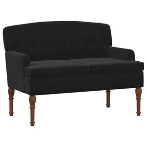 vidaXL Gombra tűz&ouml;tt loveseat Fekete 111 x 65 x 79 cm B&aacute;rsony