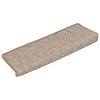 vidaXL 15 db vil&aacute;gosbarna, t&eacute;glalap alak&uacute; sz&eacute;lű l&eacute;pcsőszőnyeg 65 x 21 x 4 cm