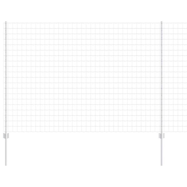 vidaXL Kerítés és Oszlop Ezüst 1,5 x 10 m Acél