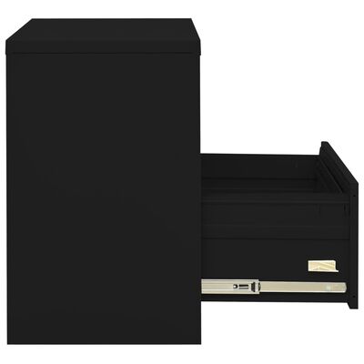 vidaXL fekete acél irattartó szekrény 90 x 46 x 72,5 cm