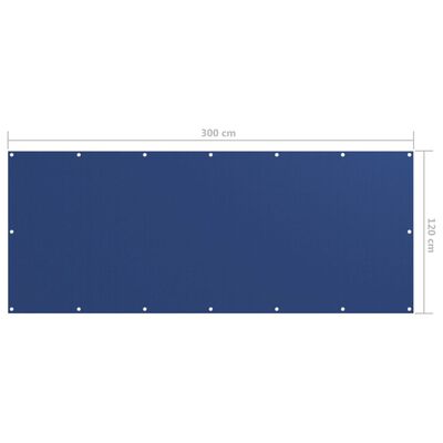 vidaXL kék oxford-szövet erkélyparaván 120 x 300 cm