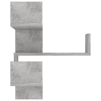 vidaXL 2 db betonszürke forgácslap fali sarokpolc 40 x 40 x 50 cm