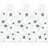 vidaXL Kerti Ker&iacute;t&eacute;s 3 db Z&ouml;ld 112 x 39,5 cm Ac&eacute;l