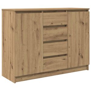 vidaXL k&eacute;zműves t&ouml;lgy szerelt fa t&aacute;lal&oacute;szekr&eacute;ny fi&oacute;kos 100,5x35x76 cm