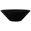 Fürdőszoba kerek kerámia mosdó fekete