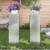 vidaXL N&ouml;v&eacute;ny&aacute;llv&aacute;ny 2 pcs Ez&uuml;st 24 x 24 x 75 cm Horganyzott ac&eacute;l
