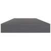 vidaXL 8 db magasfényű szürke forgácslap könyvespolc 80 x 10 x 1,5 cm