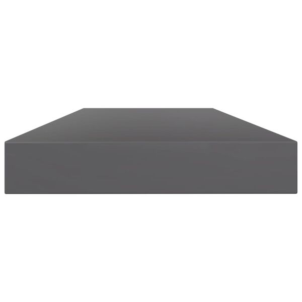 vidaXL 8 db magasfényű szürke forgácslap könyvespolc 80 x 10 x 1,5 cm