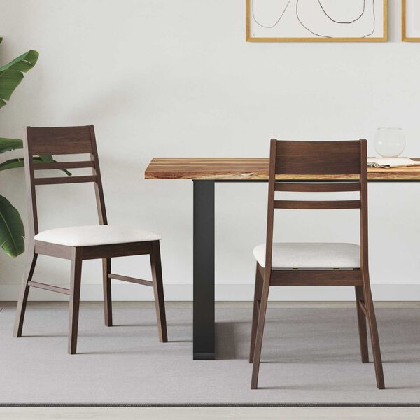 vidaXL &Eacute;tkező Sz&eacute;kek 2 pcs Vil&aacute;gos Barna 43 x 54 x 89 cm T&ouml;m&ouml;r Gumi Fa