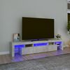 vidaXL betonsz&uuml;rke TV-szekr&eacute;ny LED l&aacute;mp&aacute;kkal 200x36,5x40 cm