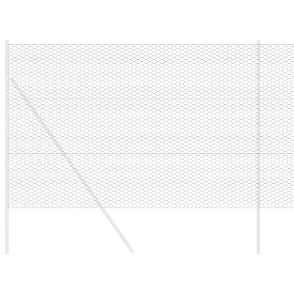 vidaXL Hexagon kerítés Szürke 1.6 x 10 m Acél