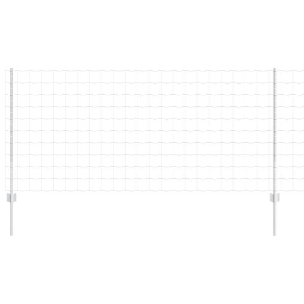 vidaXL Ker&iacute;t&eacute;s oszlopokkal Ez&uuml;st 1 x 25 m Ac&eacute;l